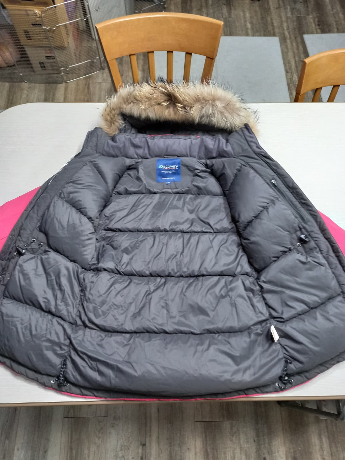 M90 디스커버리 구스다운 하프패딩 피치핑크 M-974  상품이미지4