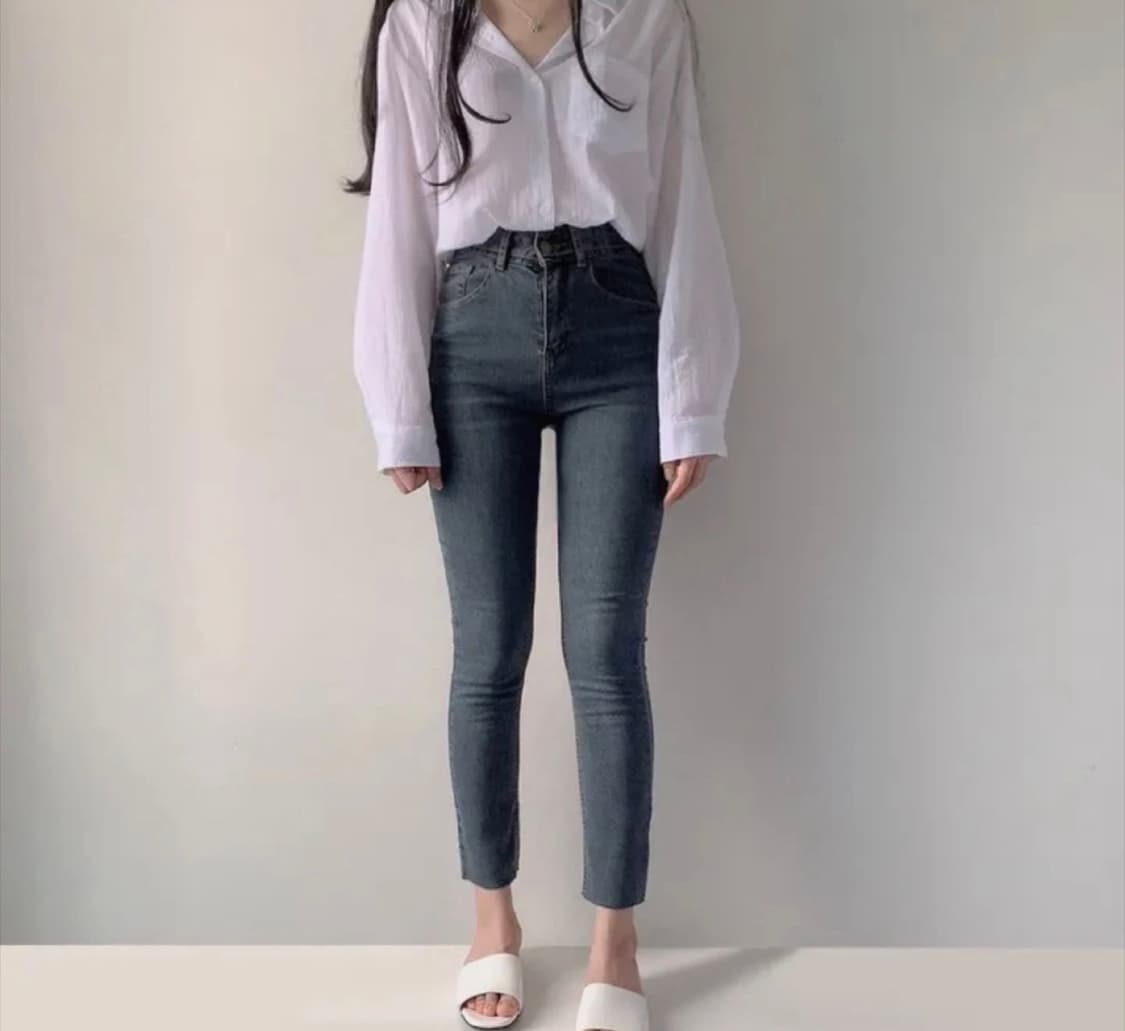 (무료배송) 일자핏 감성 하이웨스트 청바지 상품이미지1