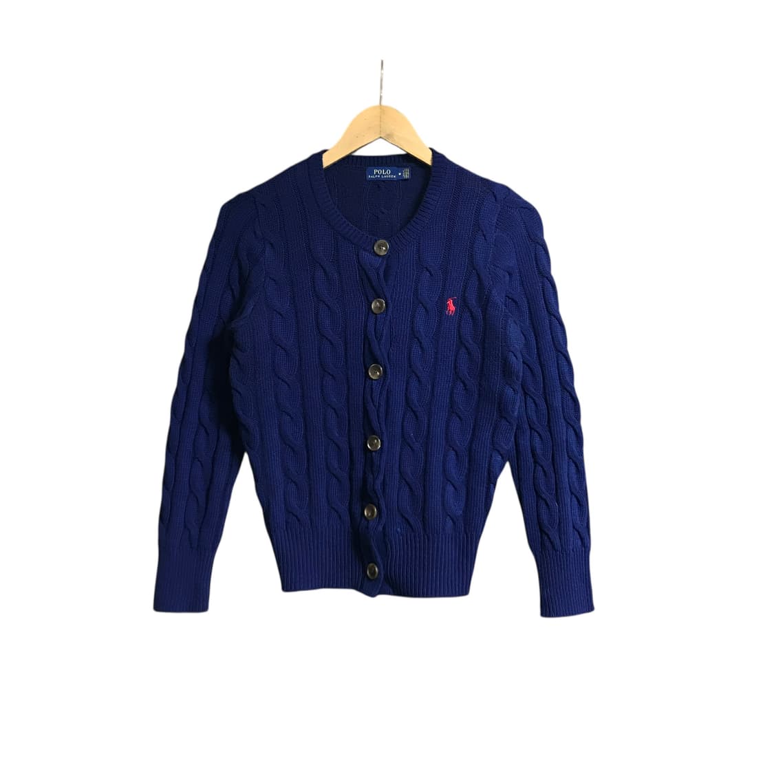 폴로 여성 꽈배기 네이비 니트 상품이미지1