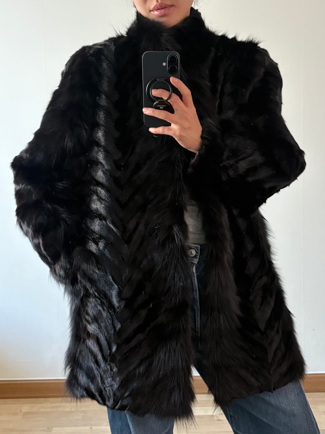 리얼 밍크 여우 믹스 코트 상품이미지2