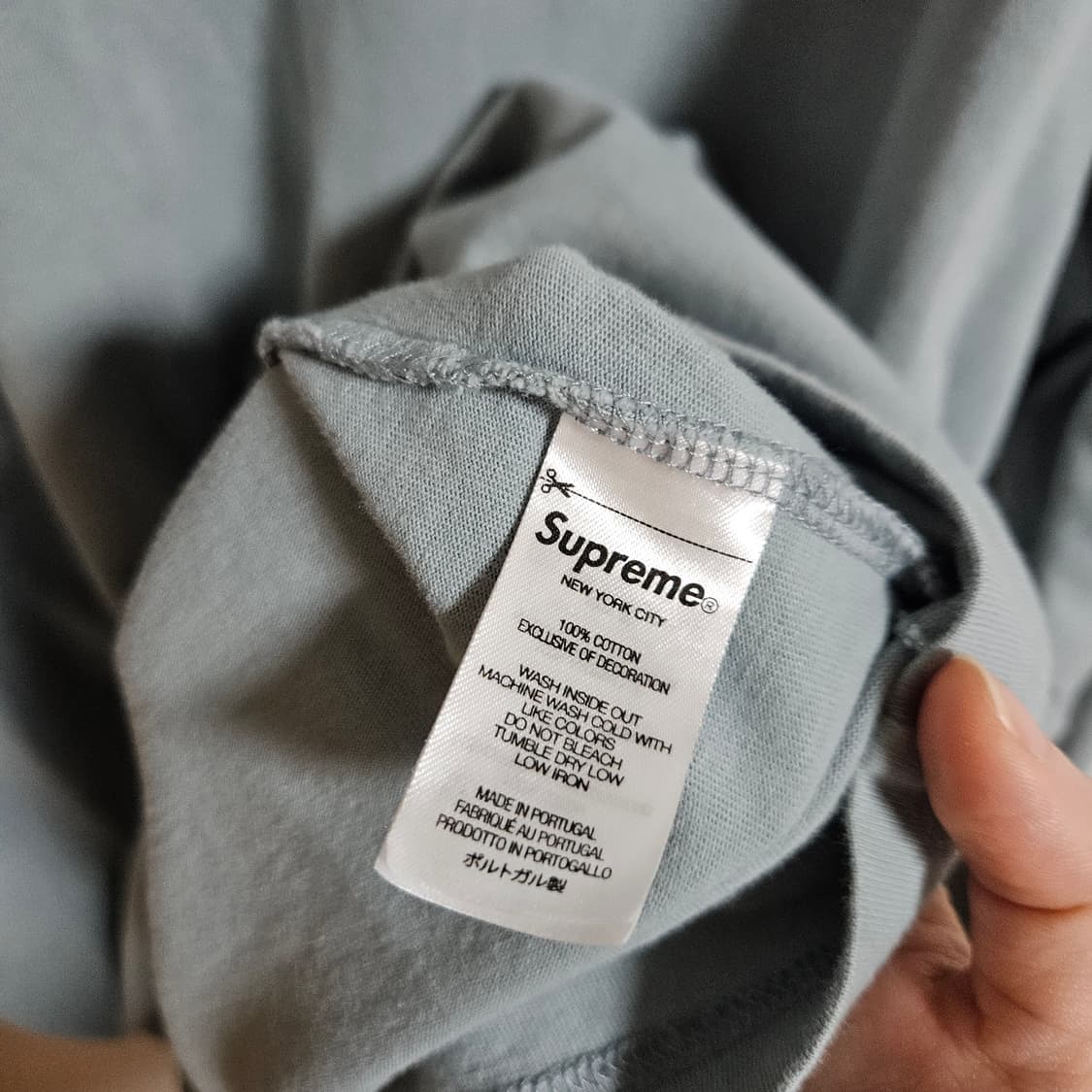 슈프림 스몰박스 롱슬리브 티셔츠 L 라이트 블루 상품이미지4