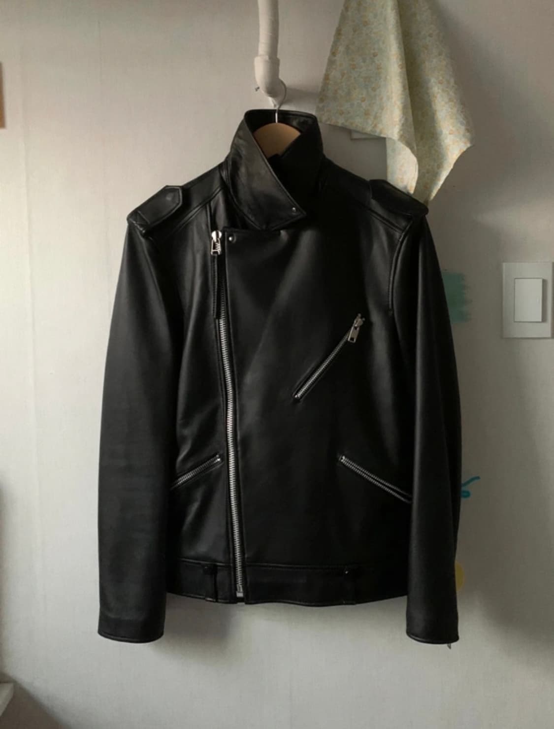 이태원 NORTH BEACH 천연양가죽 라이더 가죽자켓 상품이미지3