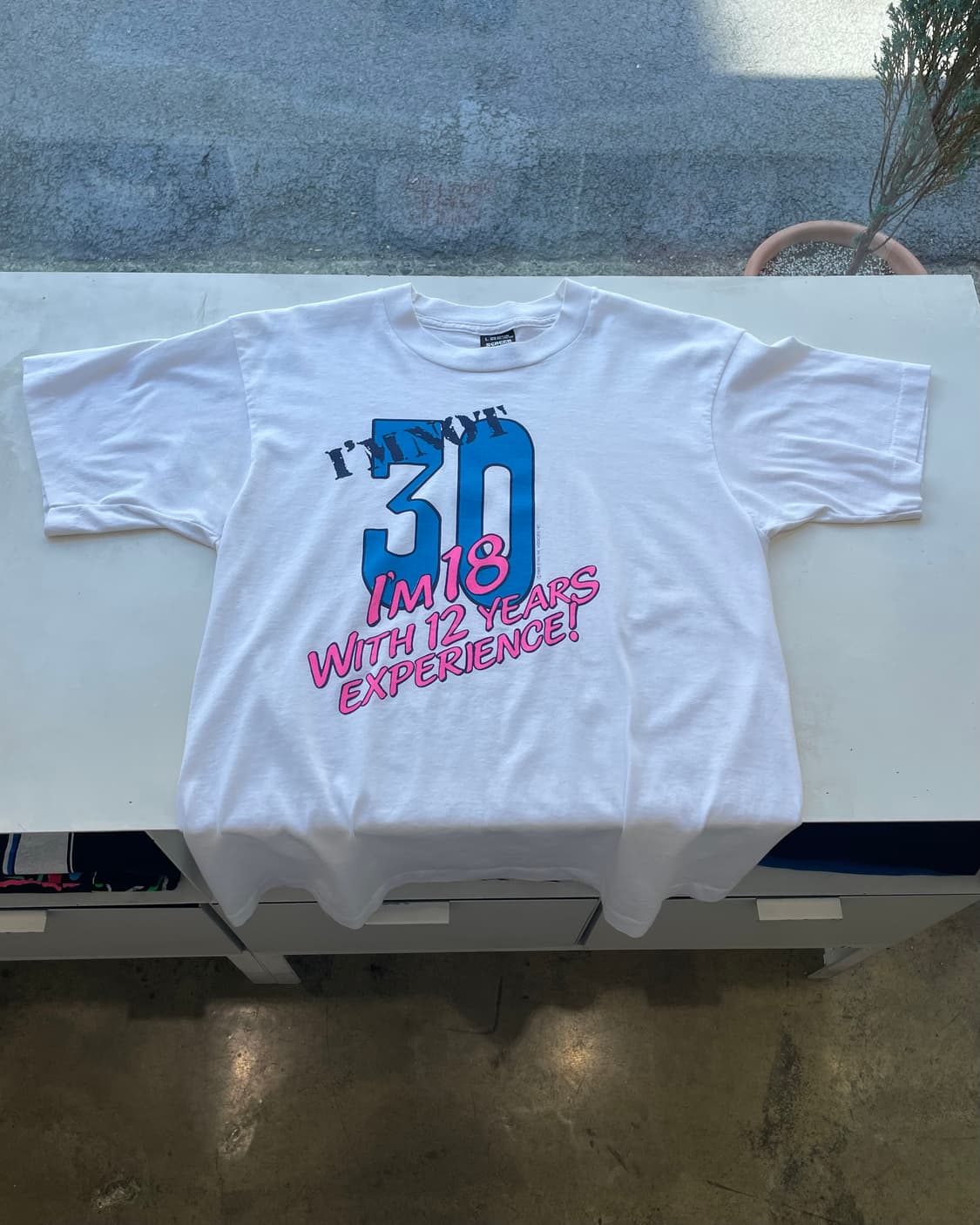 80‘s USA “I’m not 30” T-shirt L 상품이미지3