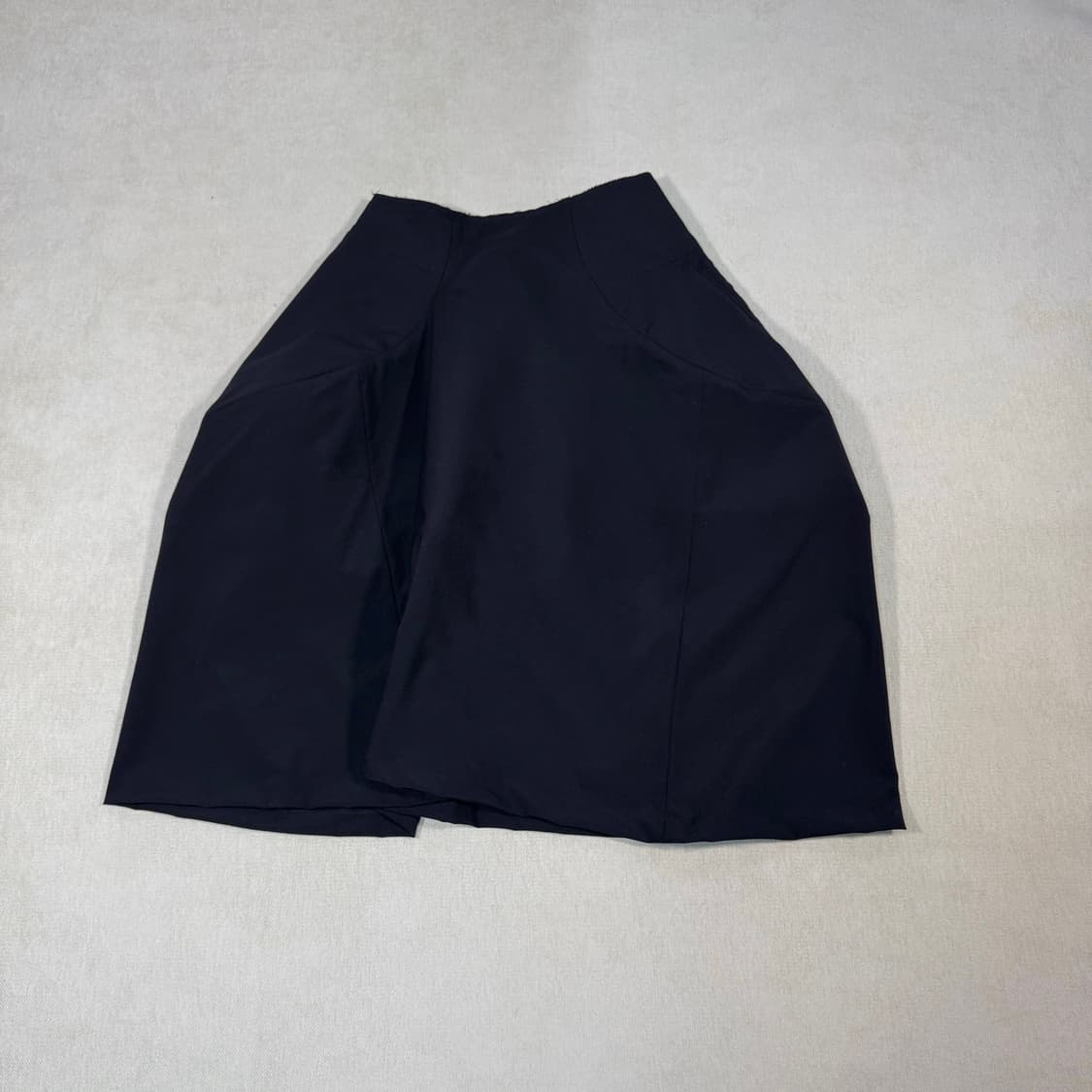 3D Panel Wool Midi Navy Skirt 상품이미지2