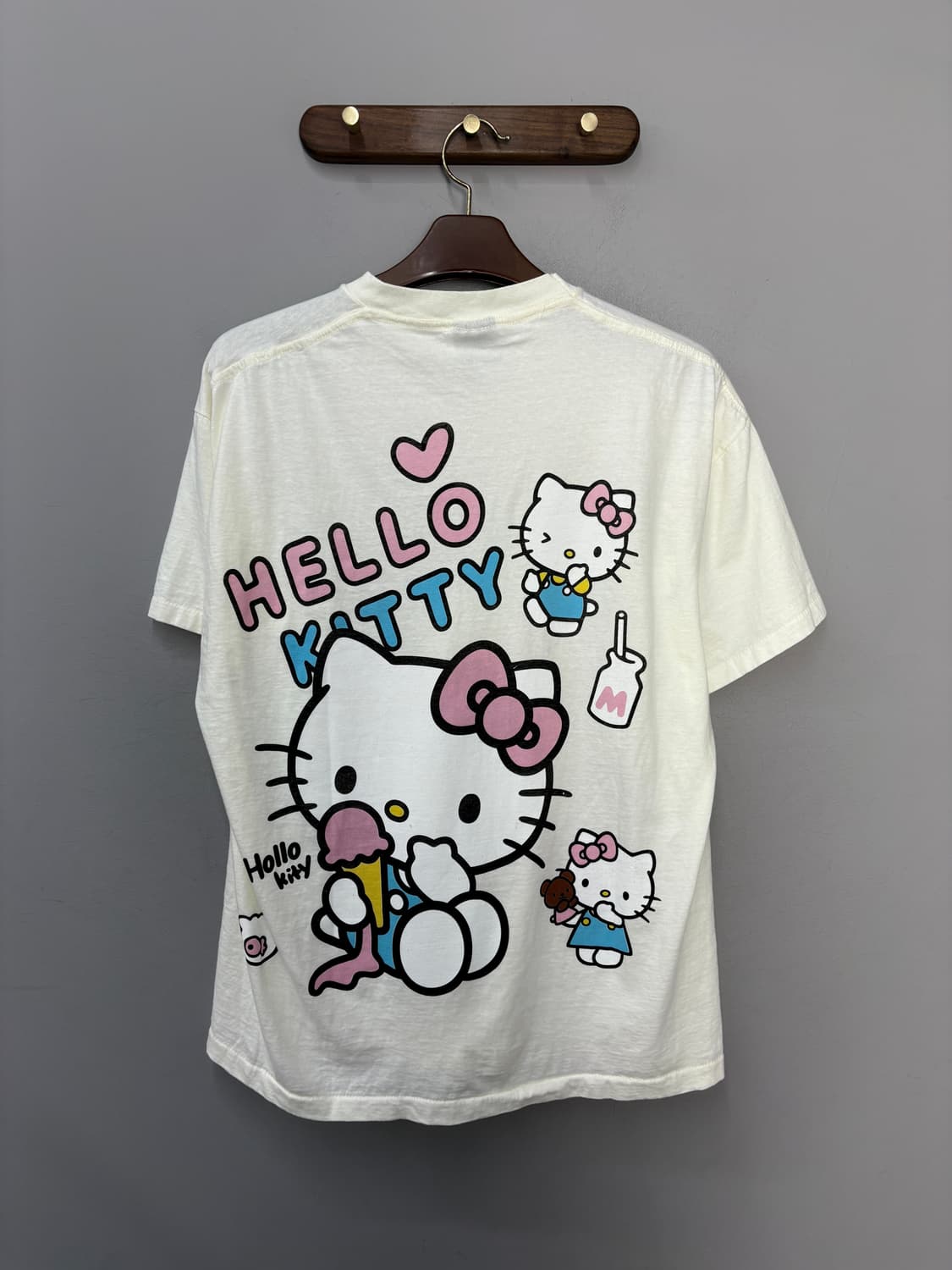 빈티지 헬로키티 y2k 오버핏 화이트 반팔 A3709 상품이미지4