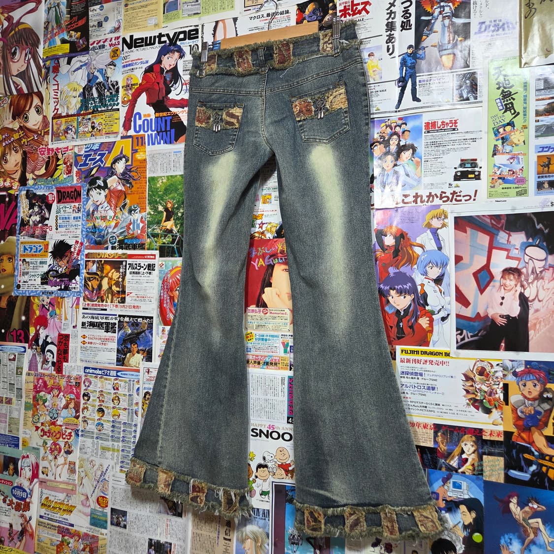 그런지 웨스턴 로우라이즈 부츠컷 데님 팬츠 상품이미지5