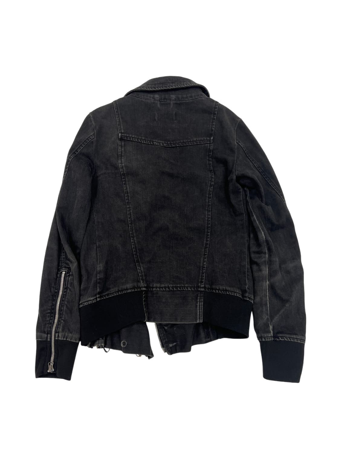 Diesel 흑청 멀티 지퍼 라이더 자켓 상품이미지5