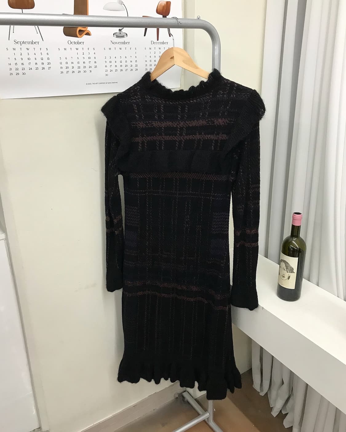 비비안웨스트우드 로고 프릴 니트 롱 원피스 상품이미지4