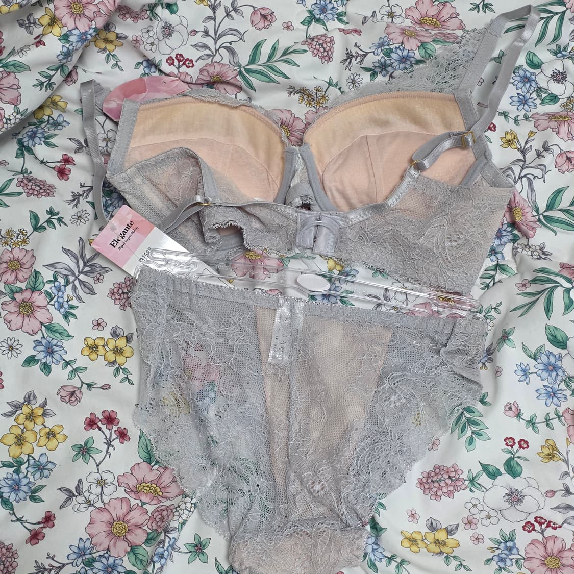 일본빈티지 elegante 언더웨어 레이스 여성 속옷 세트 D70 상품이미지2