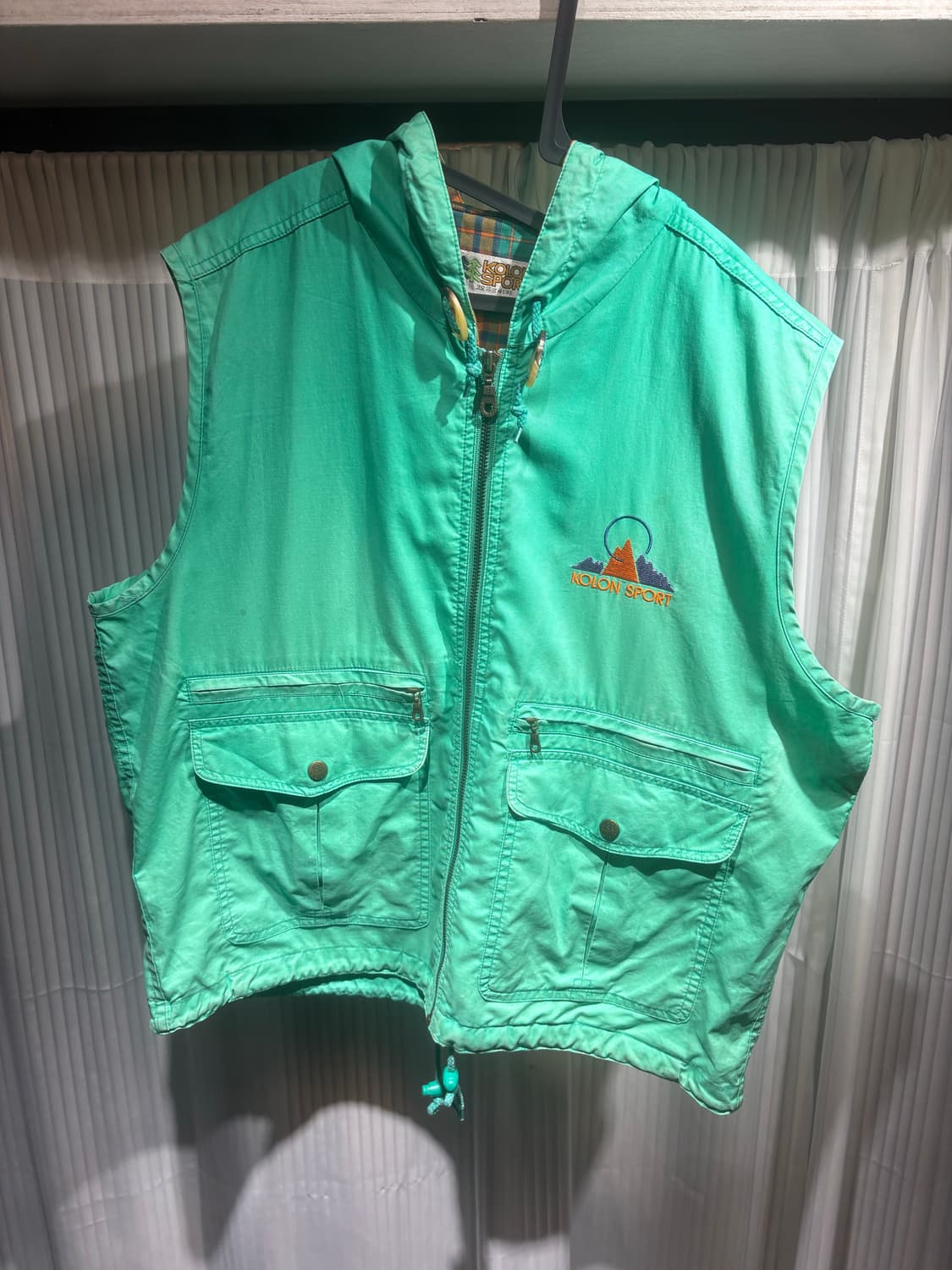 90s 코오롱 스포츠 후드 베스트 L 상품이미지1