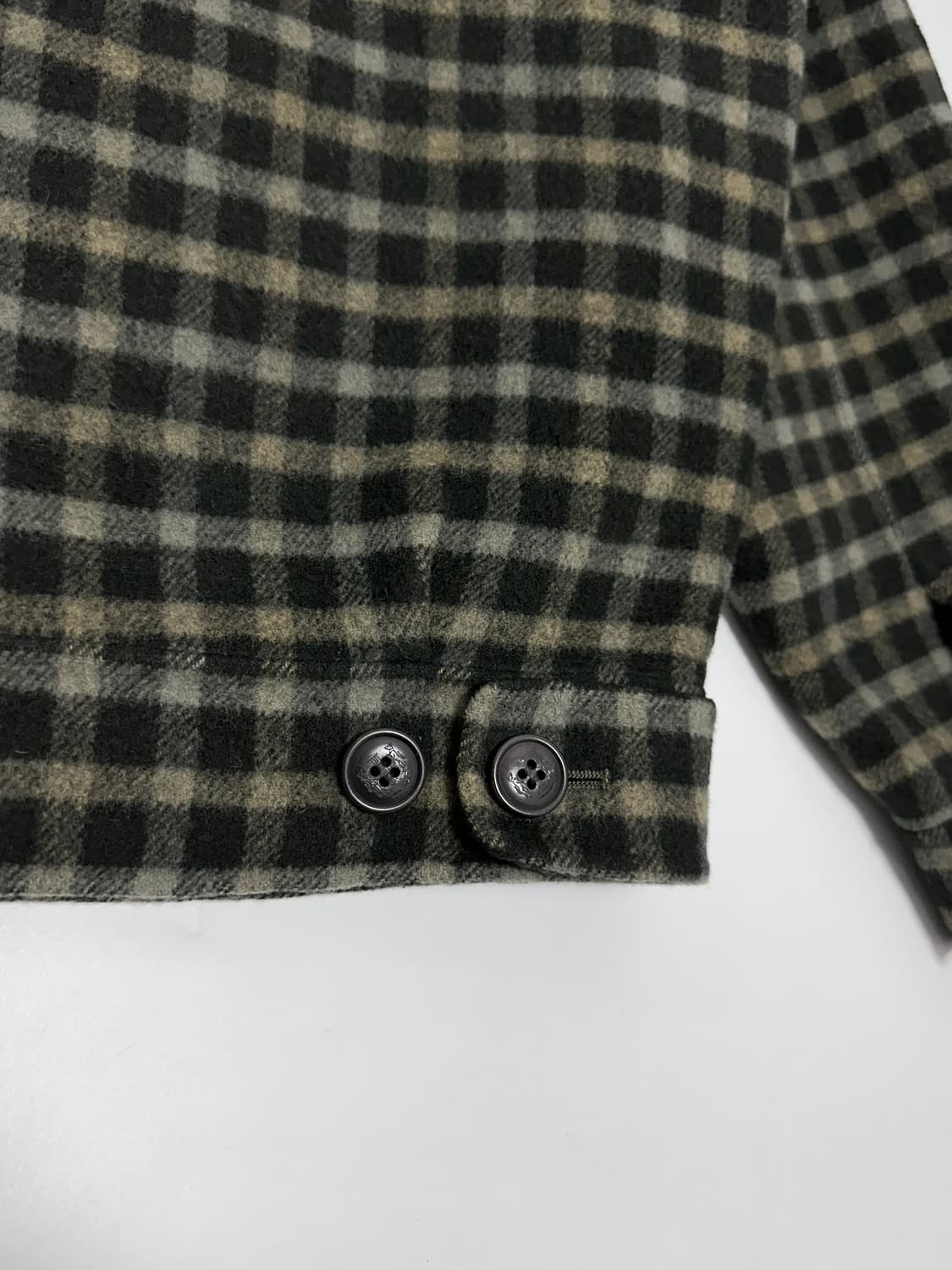 인디안 체크 모직자켓 블루종 상품이미지5