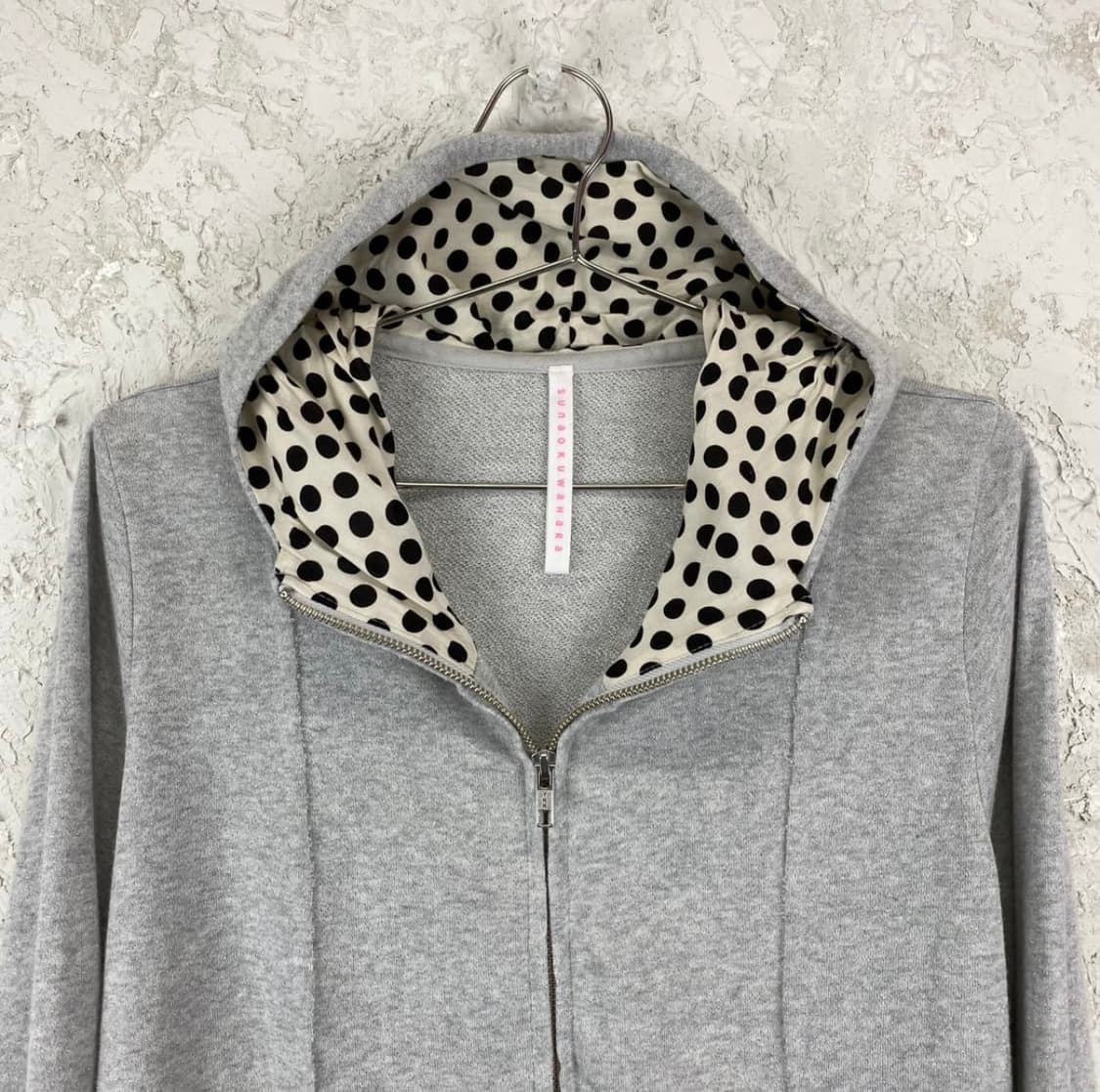 스나오 쿠와하라 폴카 도트 라이닝 후드 글리터 상품이미지2