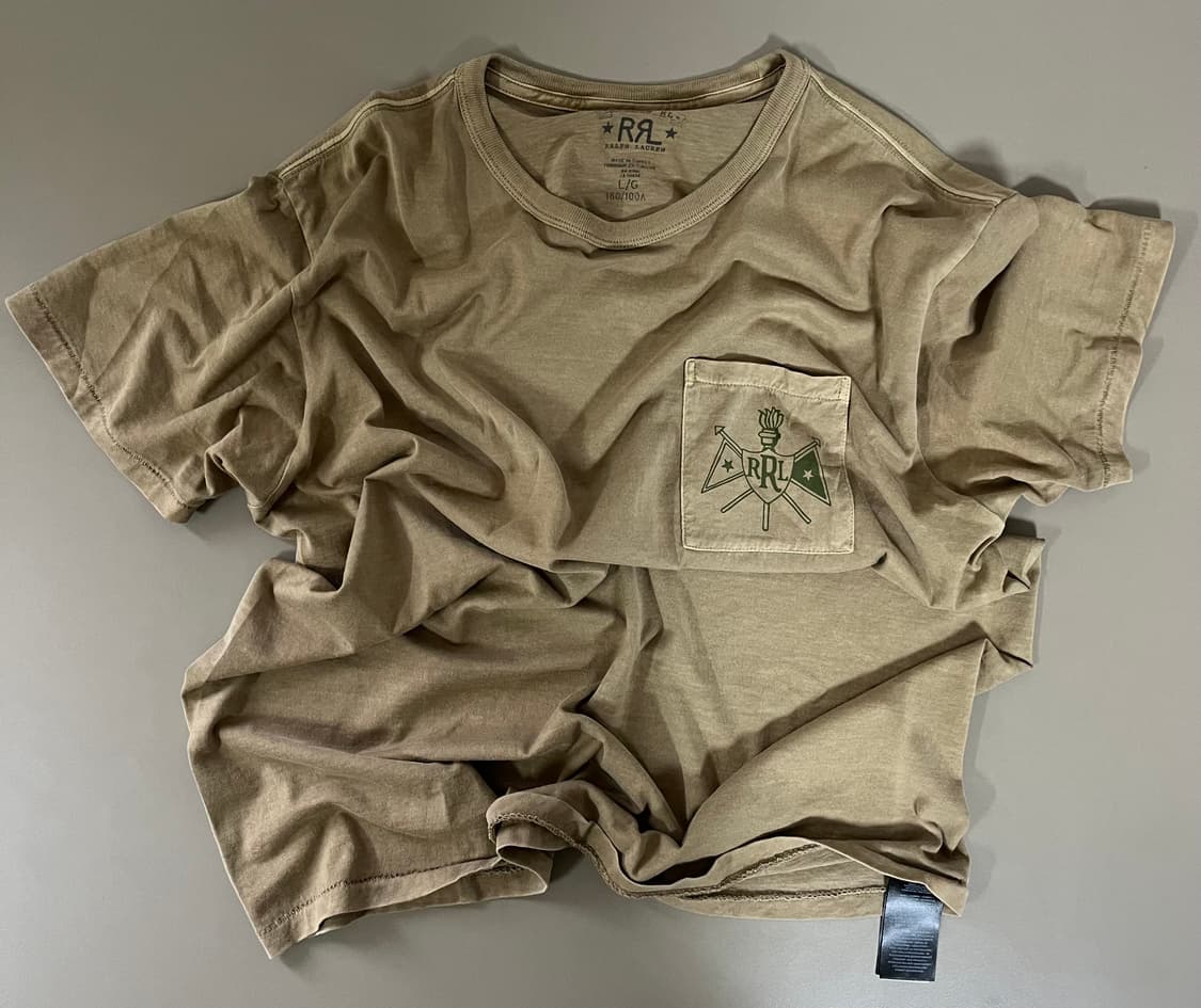 RRL 기먼트다이 티셔츠 상품이미지1