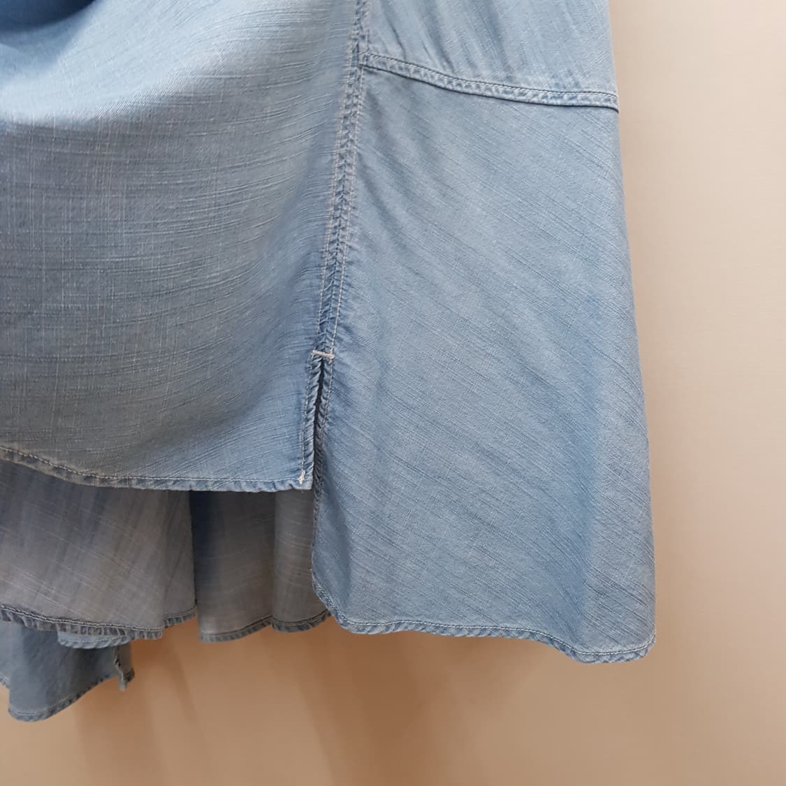 한섬 시스템 2021 언밸런스 카라 데님 롱 원피스 82-94-160 상품이미지5