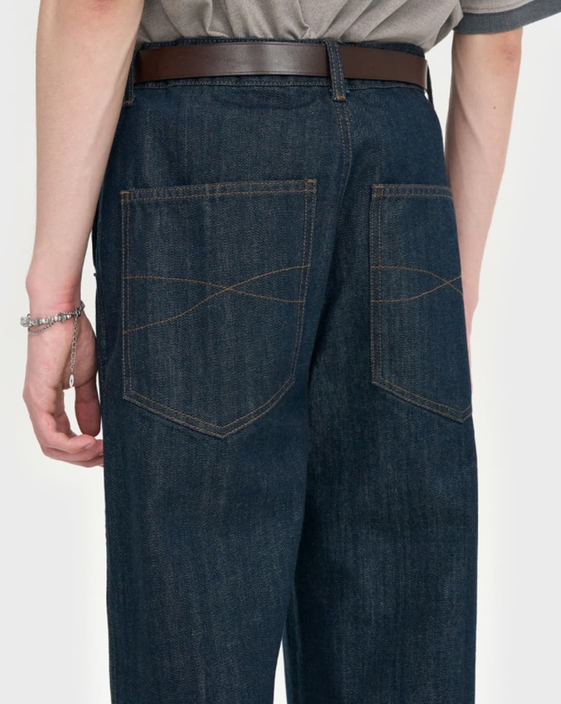 벨리에 트루 와이드 데님 팬츠 - 로우 인디고 상품이미지5