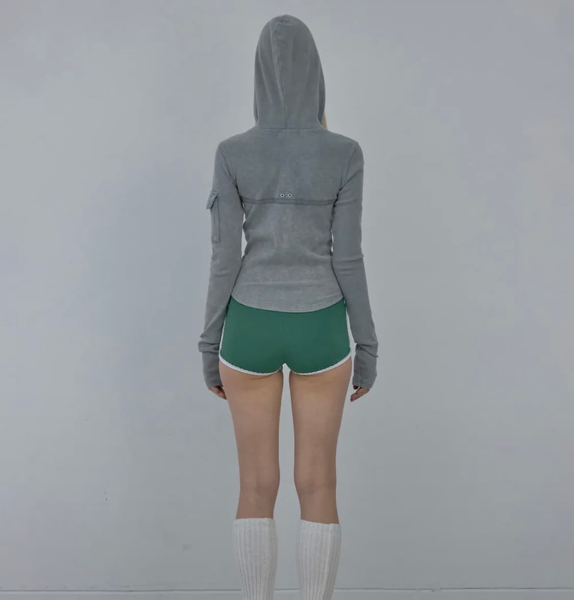 스컬프터 워시드 본디지 후디 세이지 m 상품이미지2