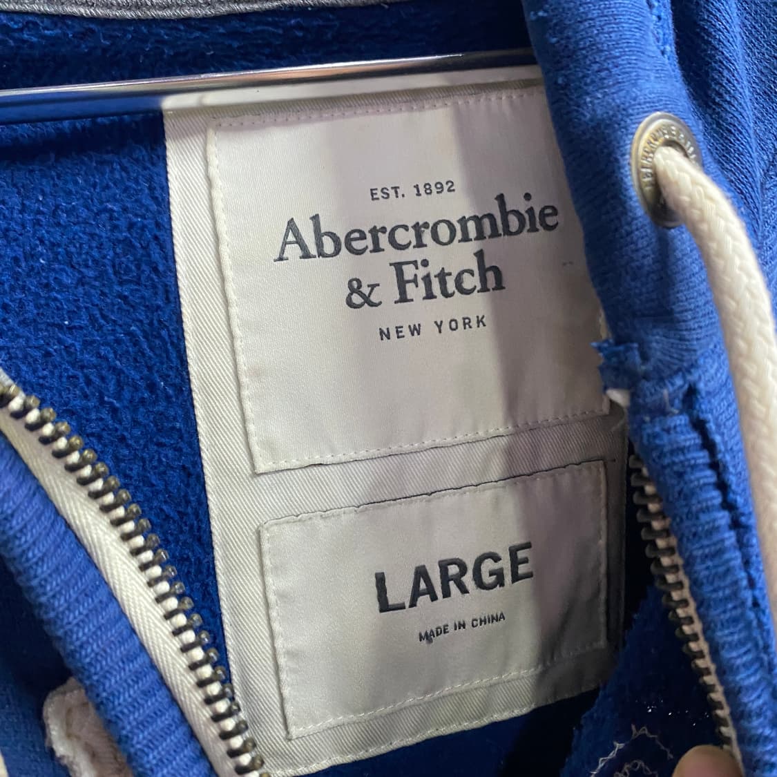아베크롬비 아치로고 빈티지블루 후드집업 B4347 상품이미지6