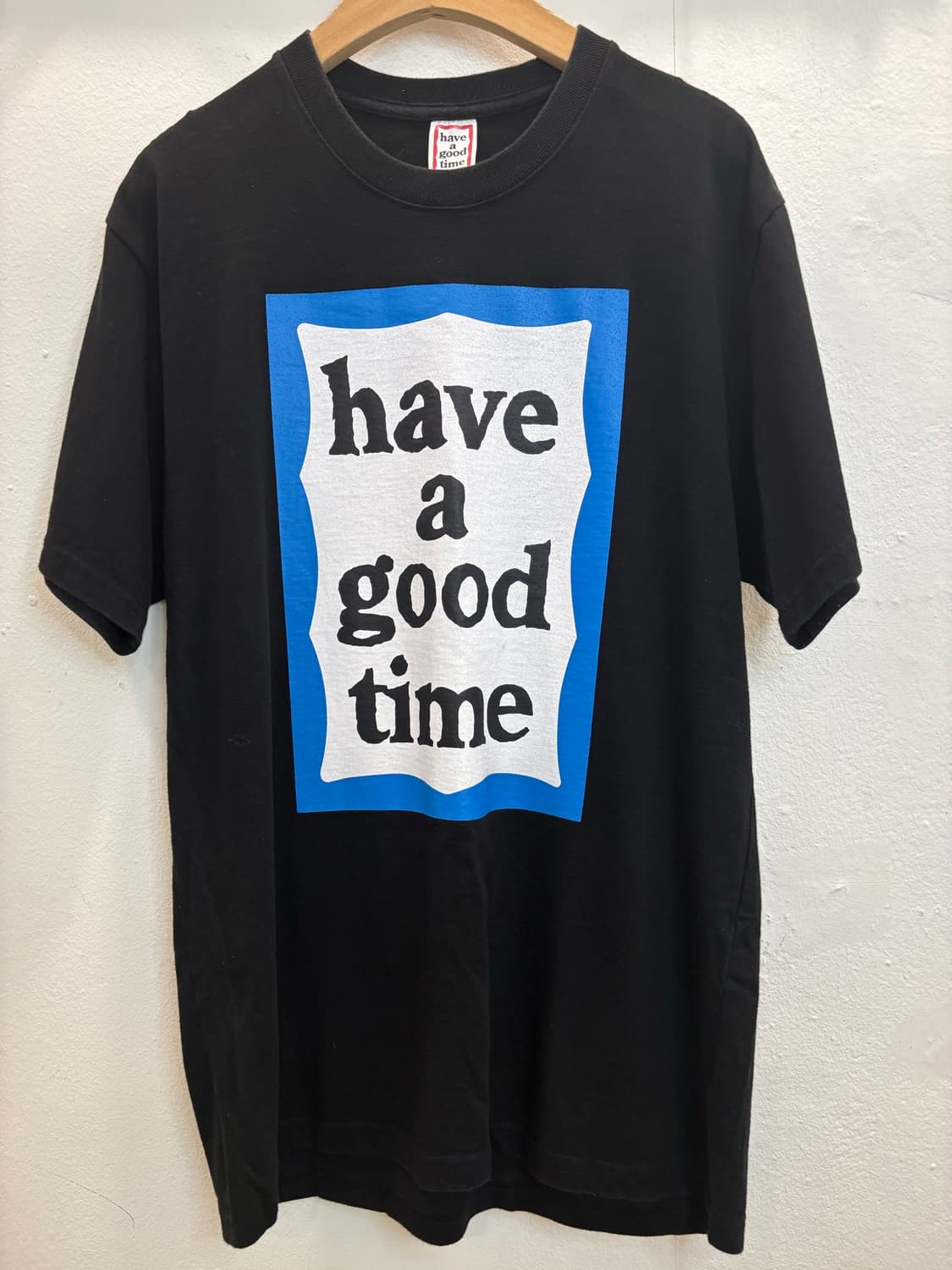 have a good time 블루 프레임 로고 반팔 티셔츠 (블랙) 상품이미지1