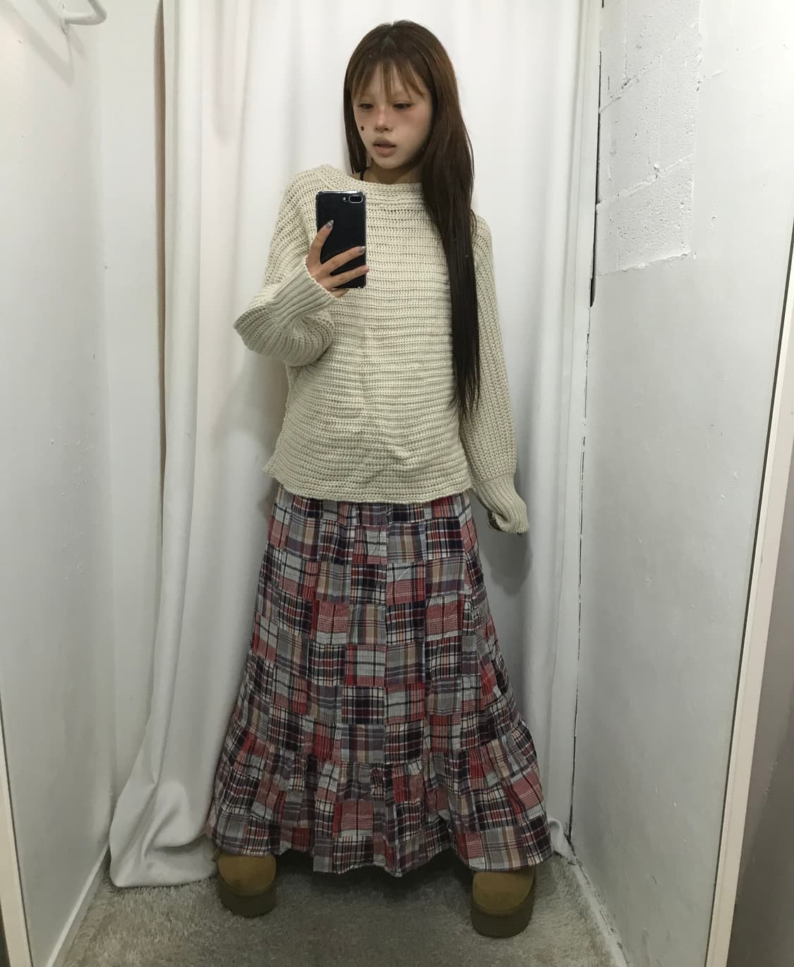 💭패치워크 양털 코디 세트 💭 상품이미지2