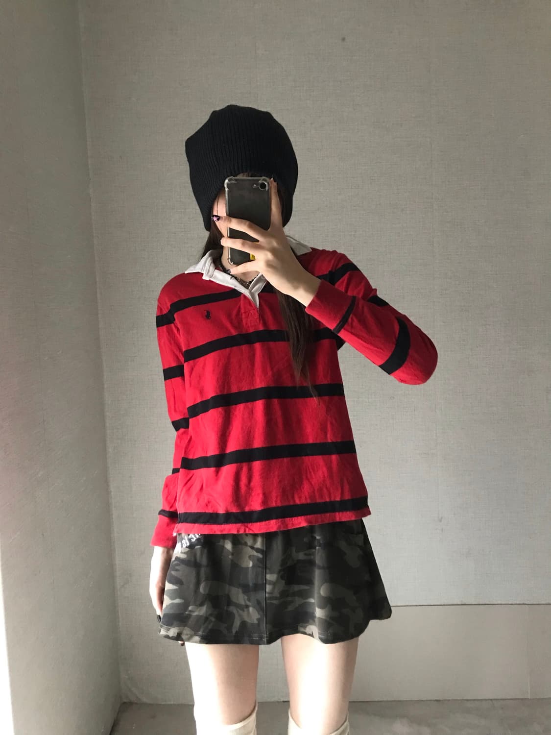 폴로 검빨 스트라이프 럭비티셔츠 상품이미지1