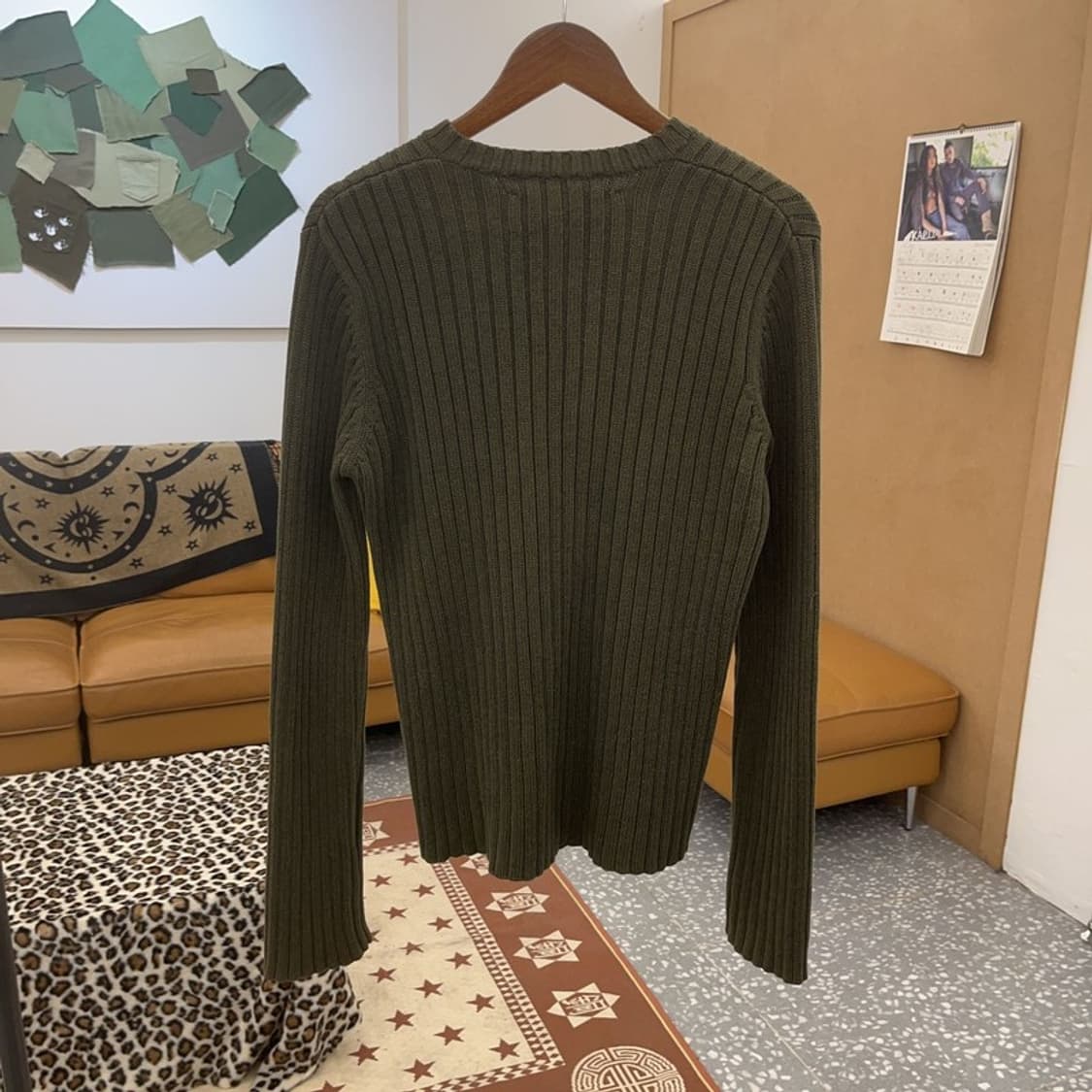 아베크롬비 빈티지 캐주얼 여리핏 딥말차카키 니트 M C09550 상품이미지4