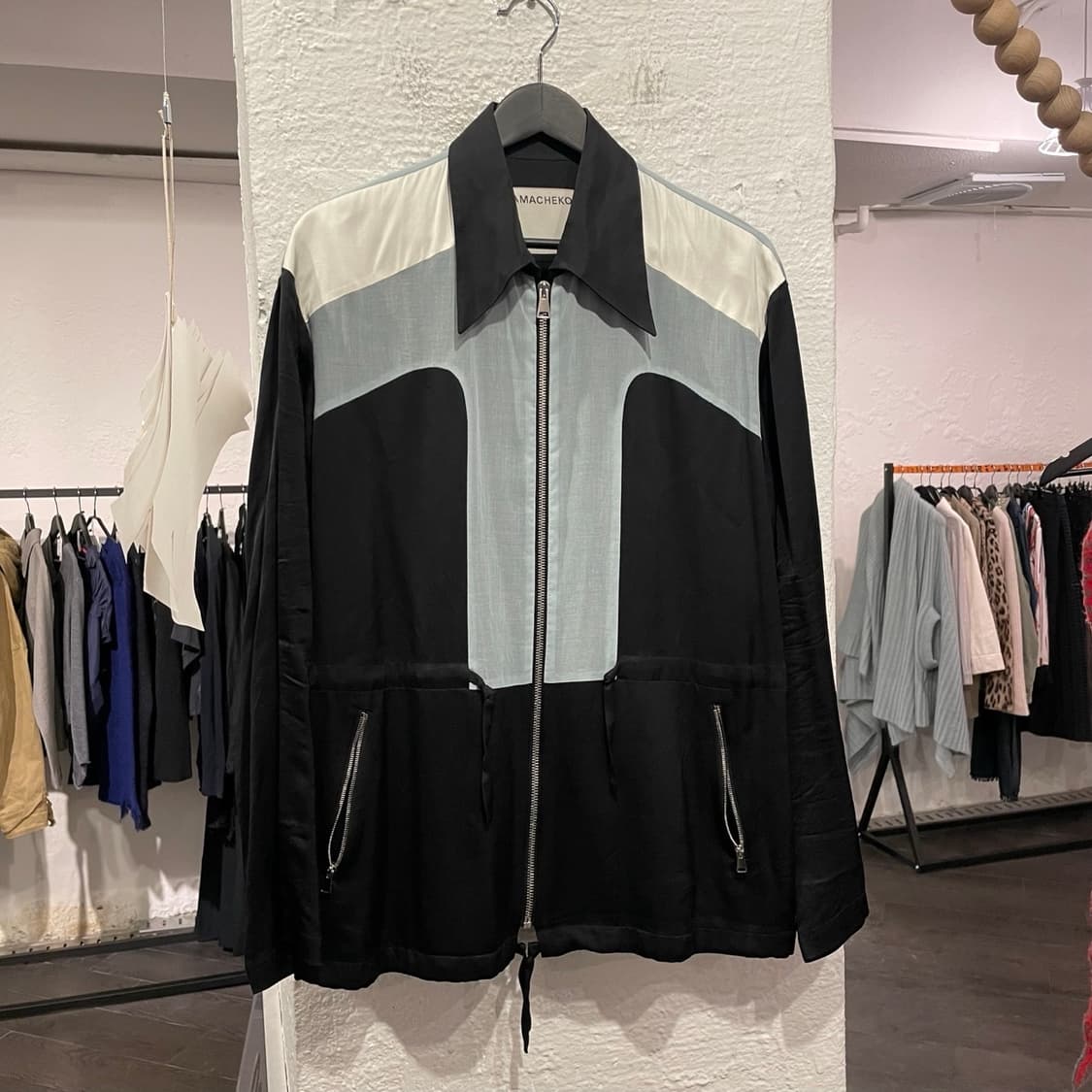 나마체코 컬러블락 집업 자켓 상품이미지1