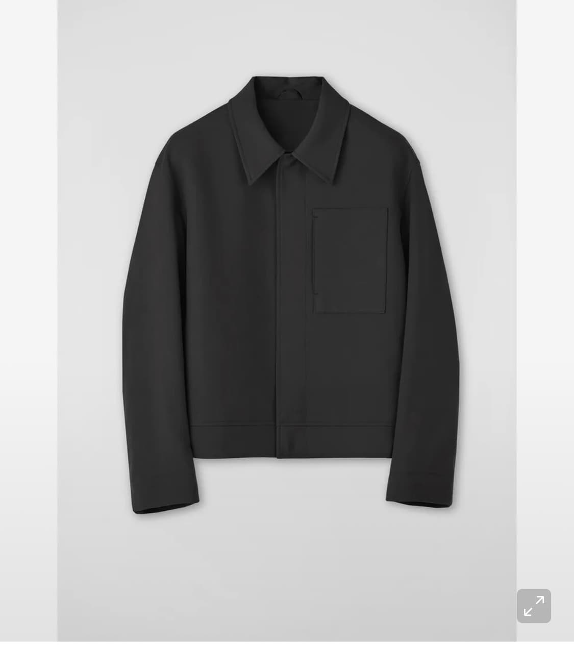 쿠어 오버핏 울 크롭 자켓 블랙 [M] 상품이미지2