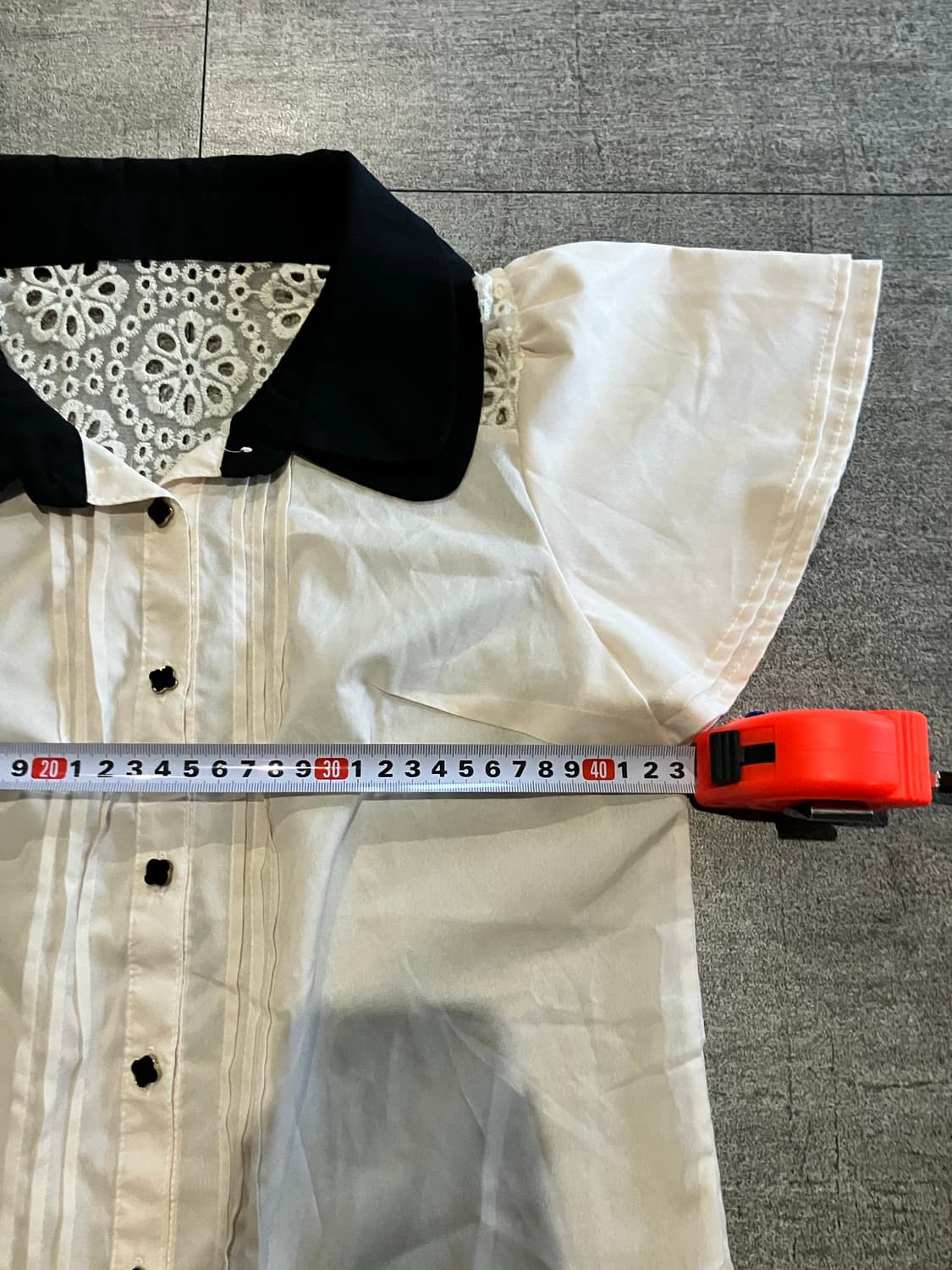 일본빈티지 하구미모리걸 달천깔페어리 퍼퓰럼 반팔블라우스 상품이미지2