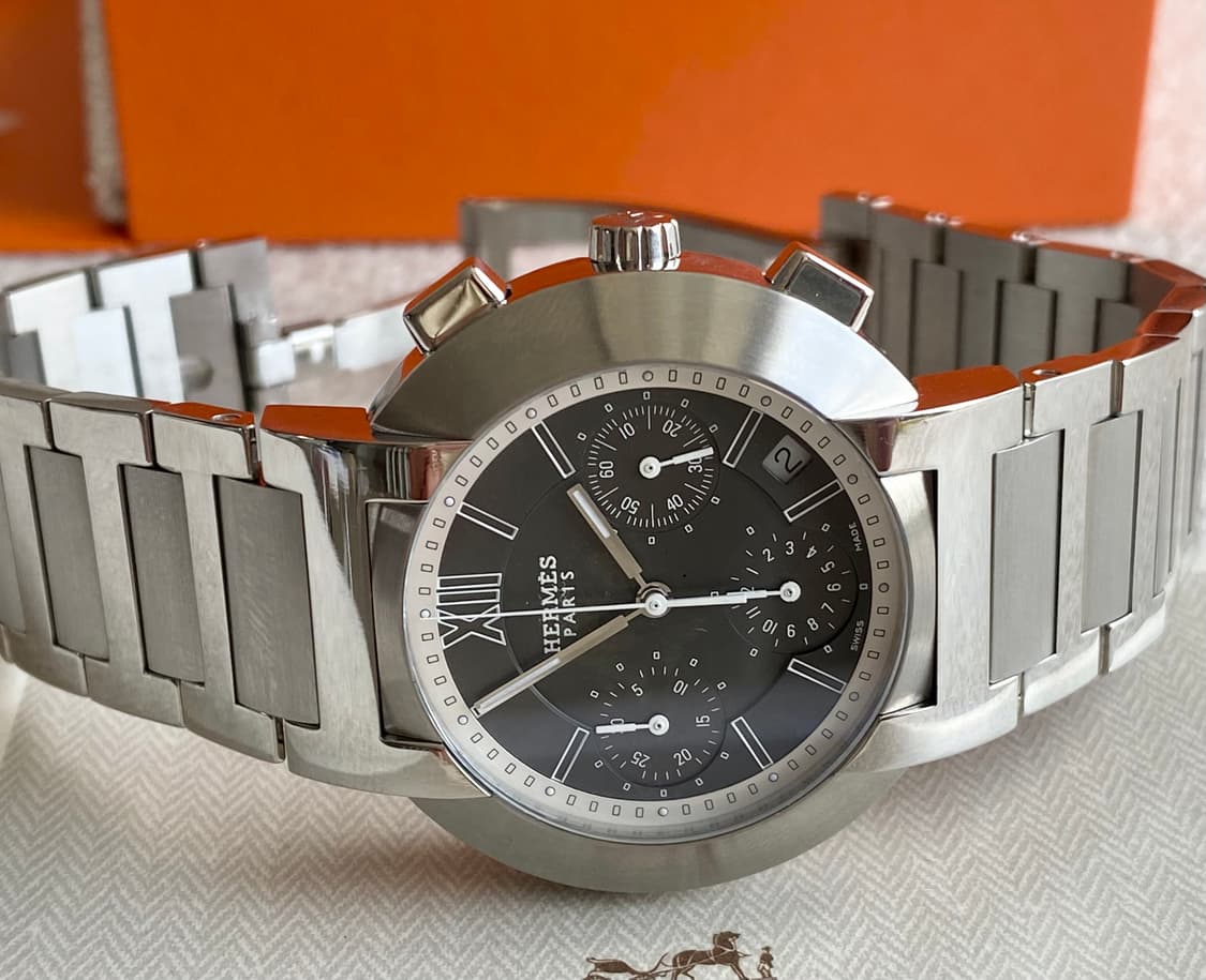 에르메스 노마드 NO1.910 남성용 쿼츠 39mm 펜더 다이얼 크로노 상품이미지7