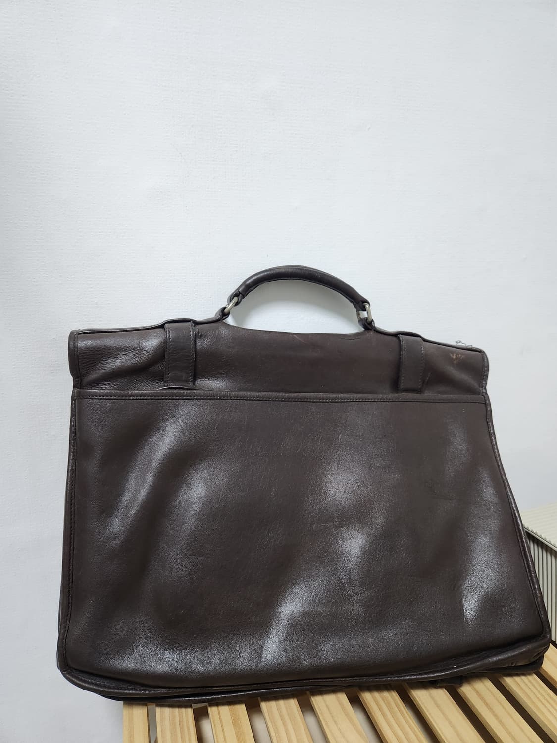 90's 올드 코치 레더 브리프 케이스 상품이미지4