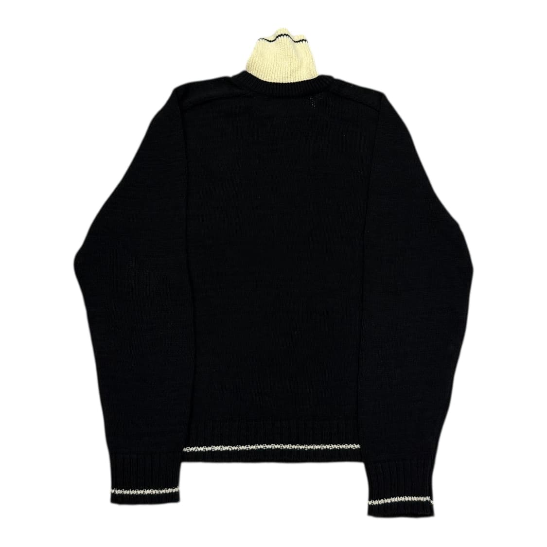 세터 로잔 브이 넥 칼라 니트 리조트 블랙 XL 상품이미지3