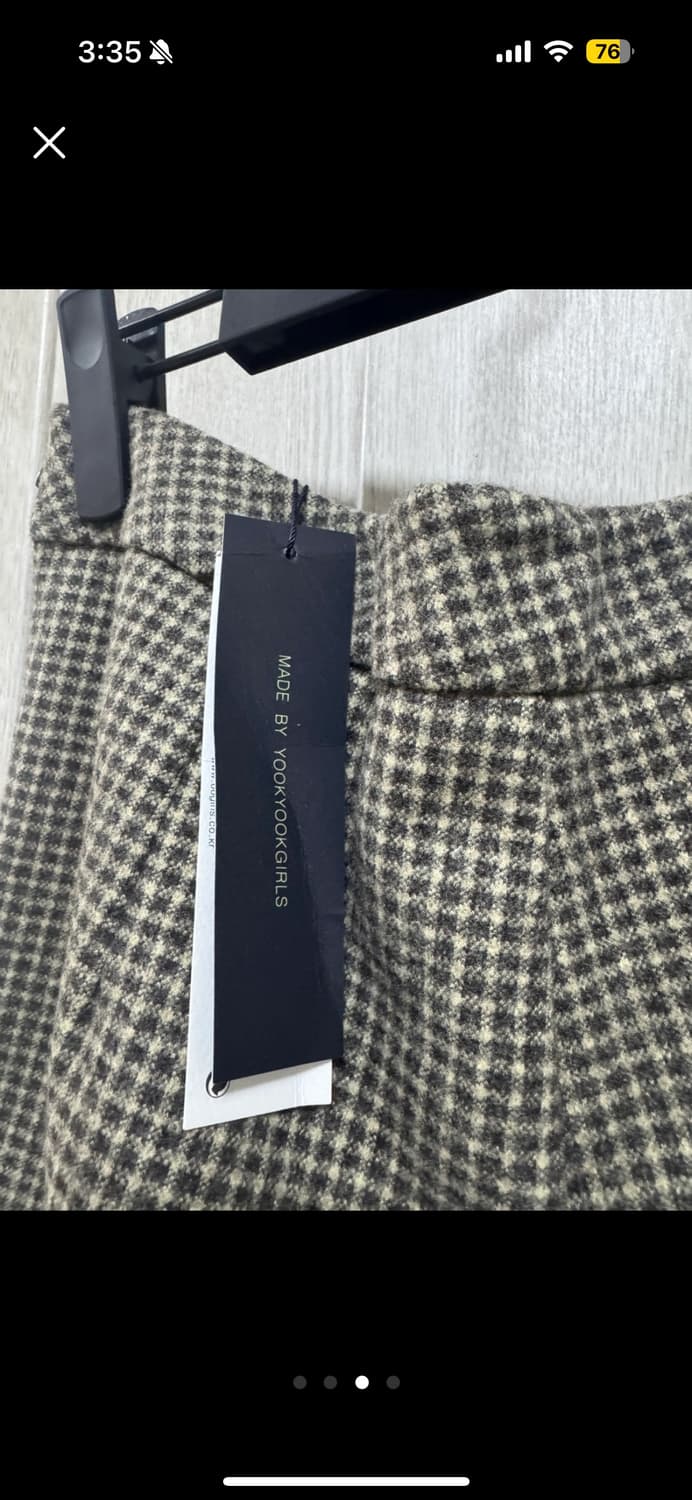 육육걸즈 핸드메이드 체크 울스커트 상품이미지3