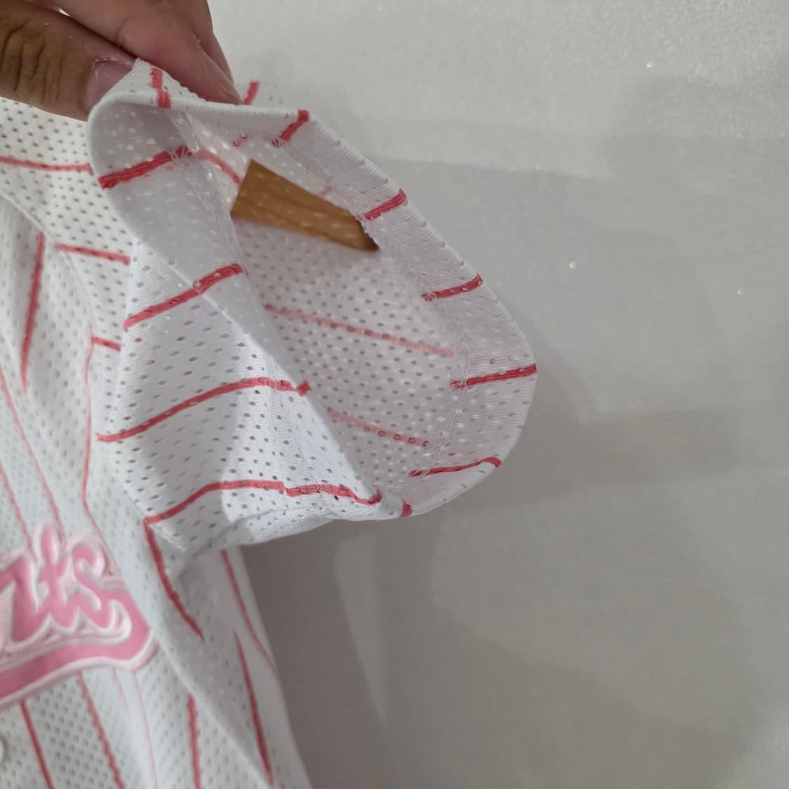 롯데자이언츠 핑크 스트라이프 유니폼 3사이즈 상품이미지5