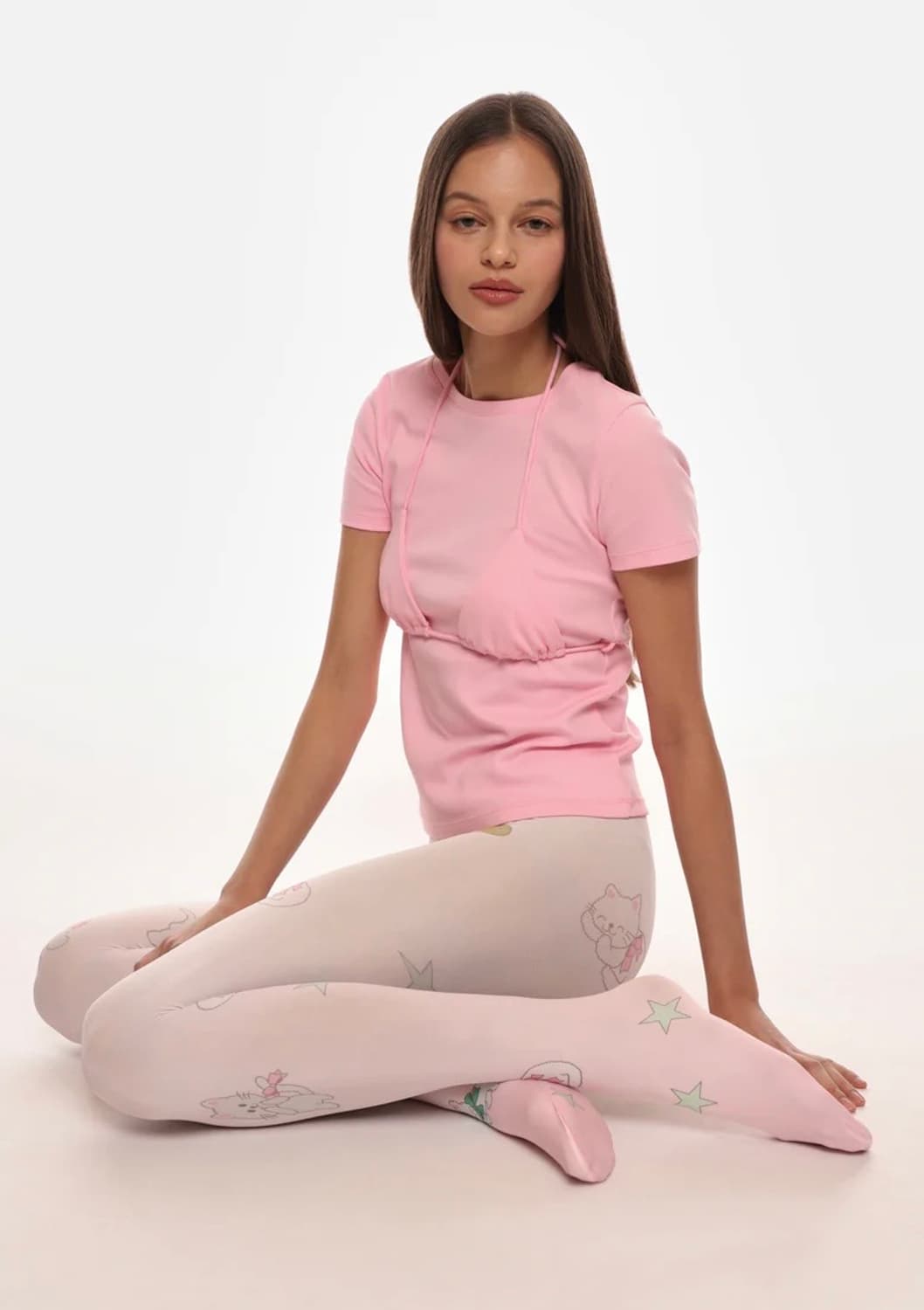 [XS/S,M/L]샌디리앙 26ss TIGHTS 타이즈/핑크 상품이미지1