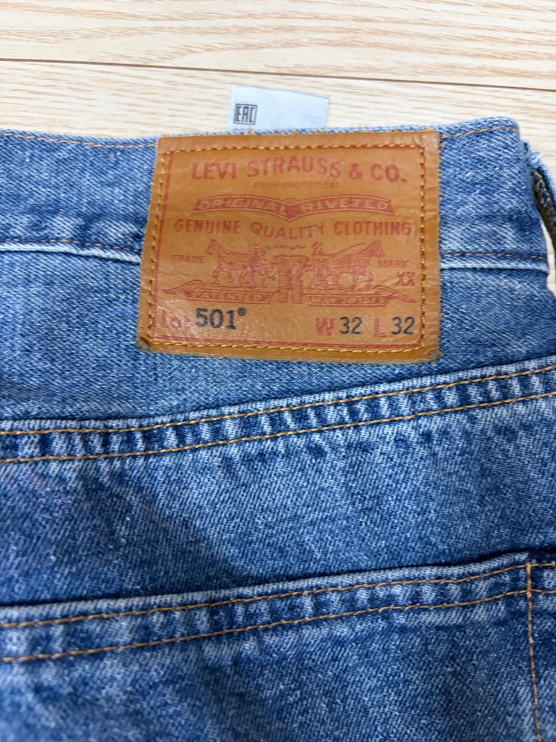 리바이스 프리미엄 라인 501 셀비지 데님(체인스티치) W32 상품이미지3