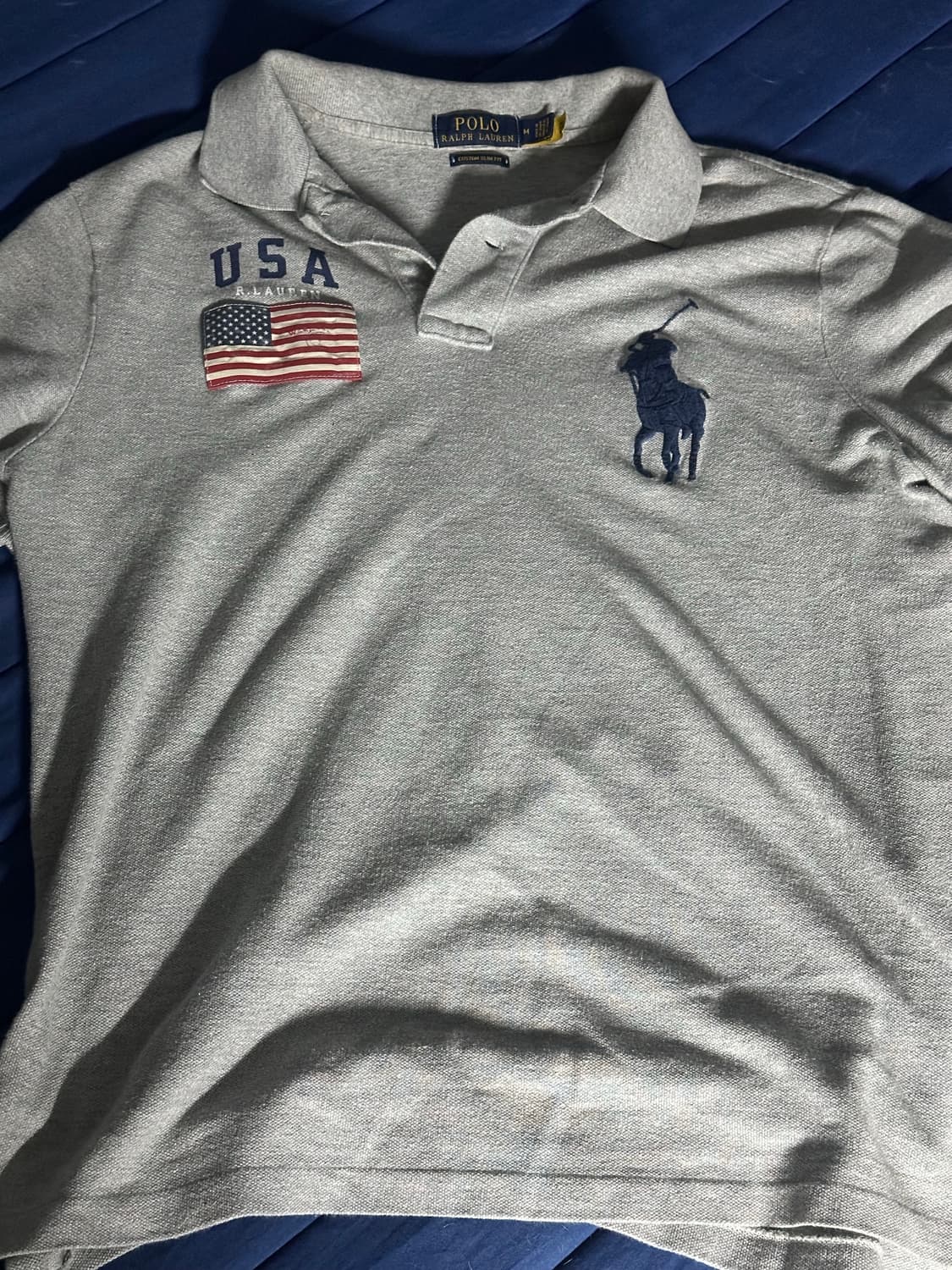 폴로 랄프로렌 빅포니 USA 카라티 그레이 (M) 상품이미지3