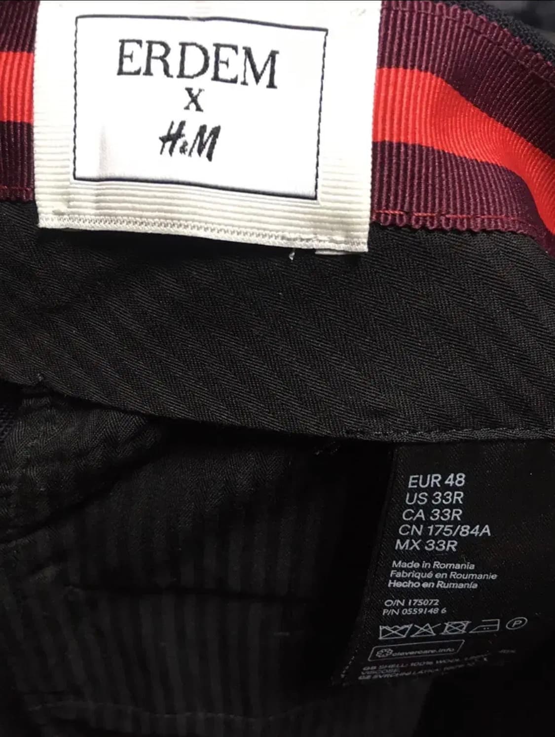 H&M X ERDEM 콜라보 메리노울 와이드 슬랙스 상품이미지6