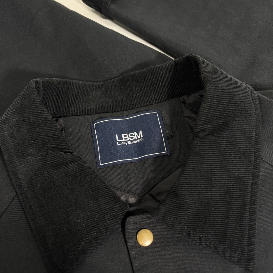 L LBSM 블랙 4포켓 코듀로이배색 워크점퍼 상품이미지4