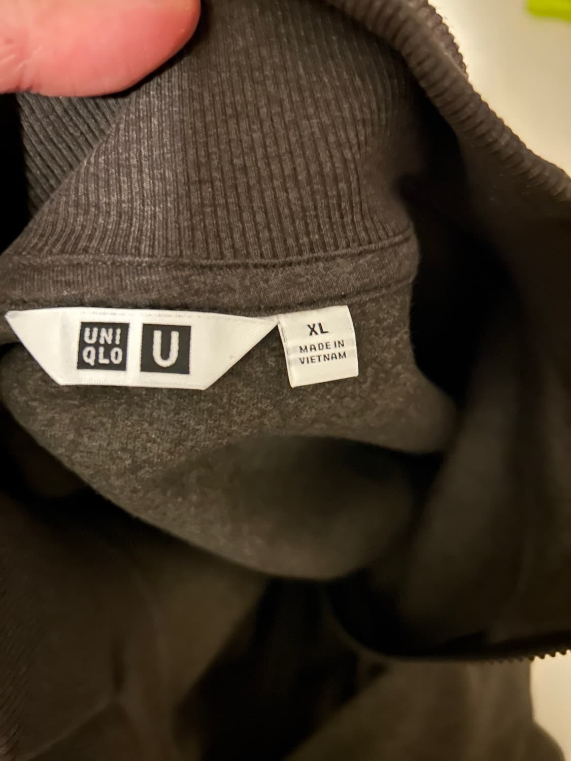 (새상품) 유니클로u 브러시드 하프집 스웻셔츠 XL(35브라운) 상품이미지3