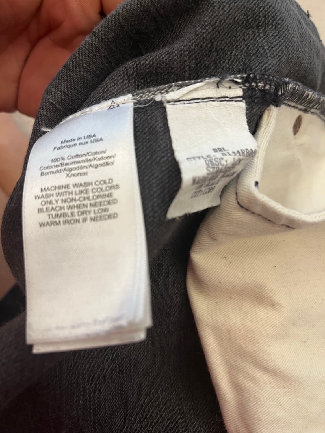 Rrl 로우 스트레이드 블랙 셀비지 상품이미지10