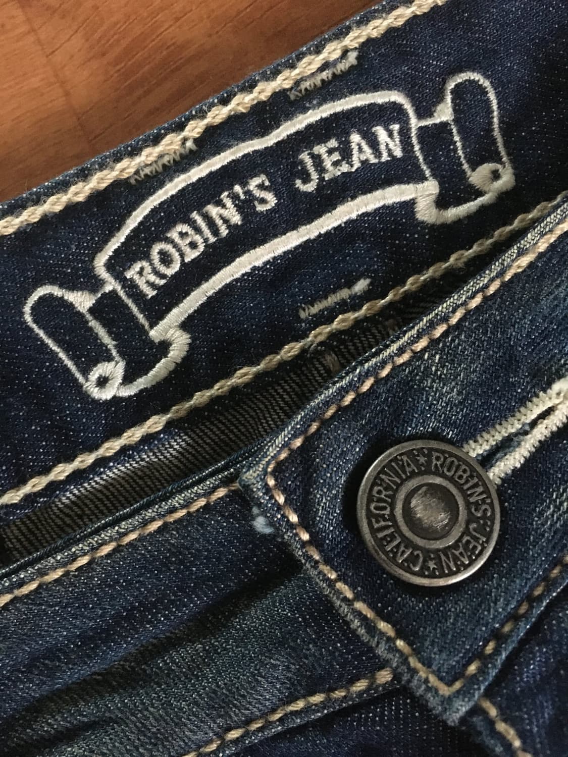 Robins Jeans 스터드 유니언잭 지퍼 데님 팬츠 상품이미지4