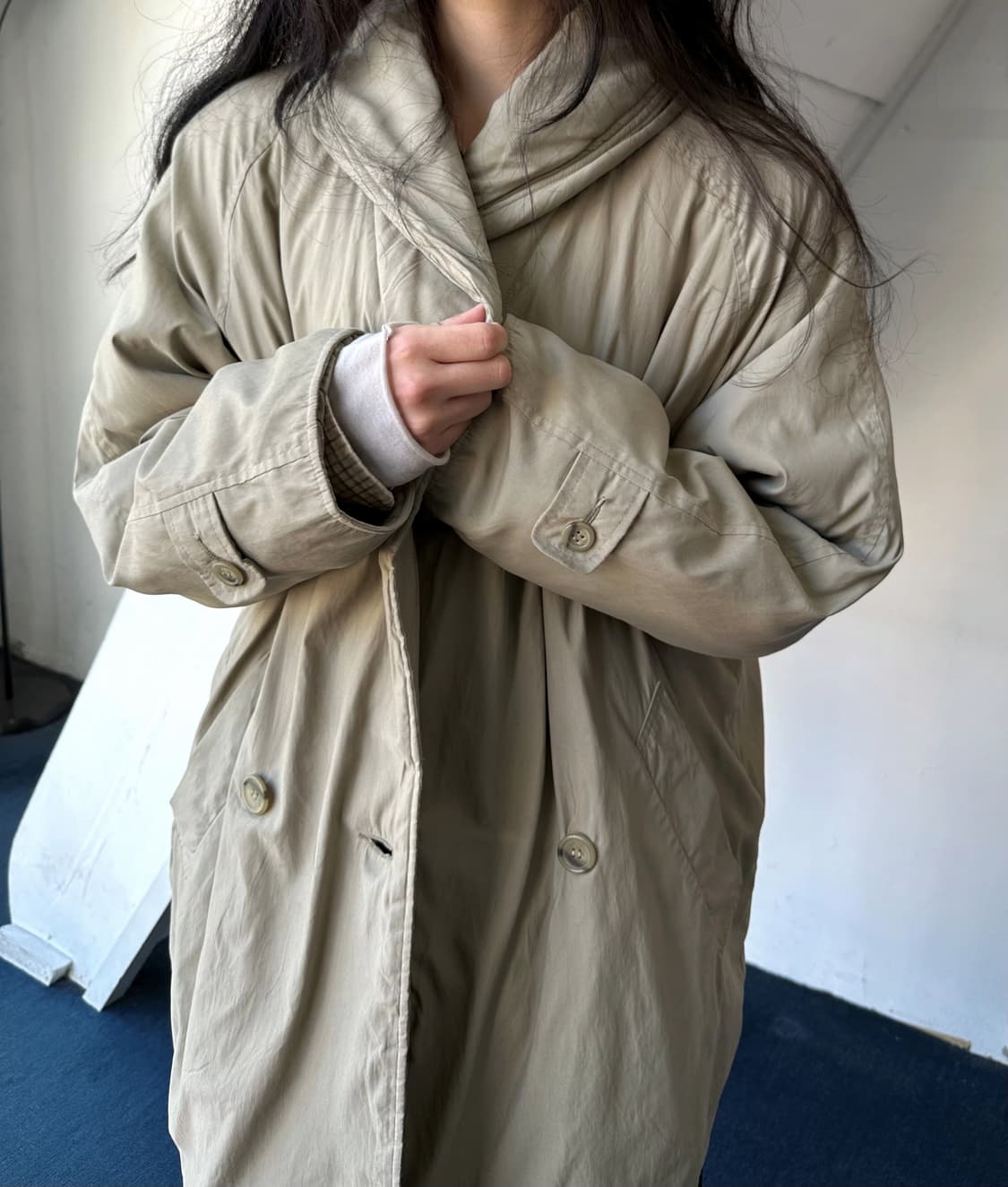 Padded over design double parka 상품이미지9