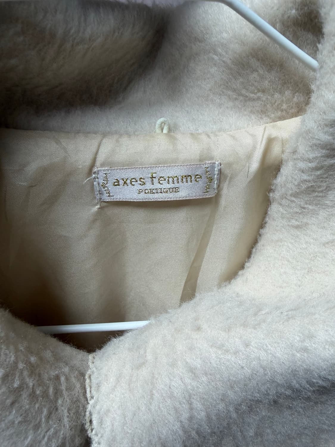 axes femme 엑시즈팜 아이보리 레이스 더블 코트 상품이미지3