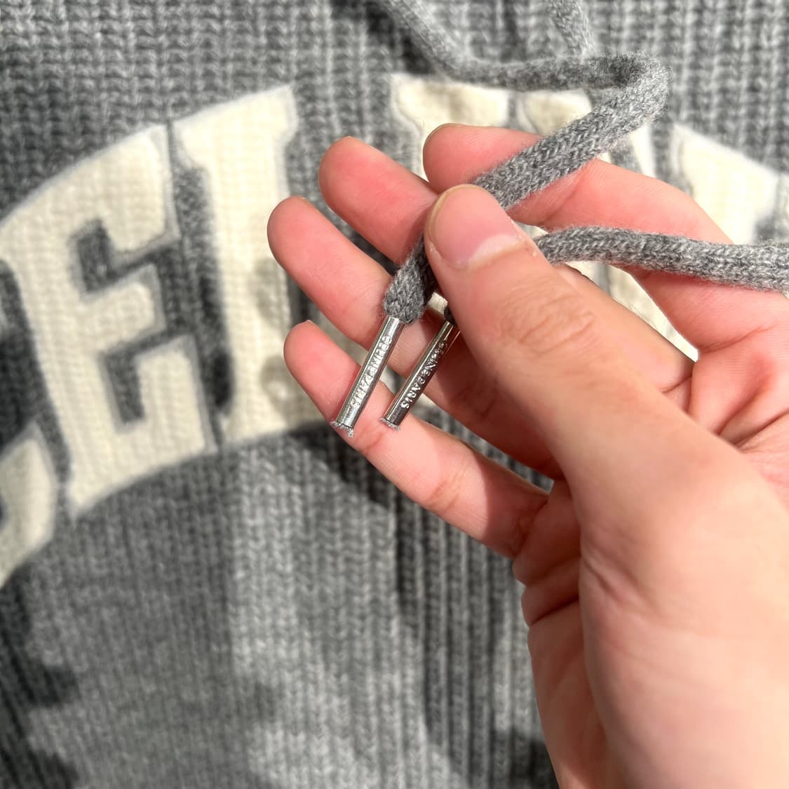 (100) 셀린느 니트 후드 그레이 신형  상품이미지4