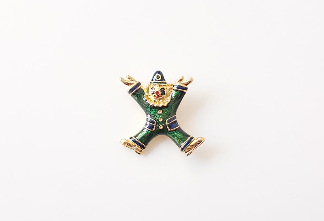 1980s 귀여운 삐에로 빈티지브로치 빈티지악세사리 상품이미지2