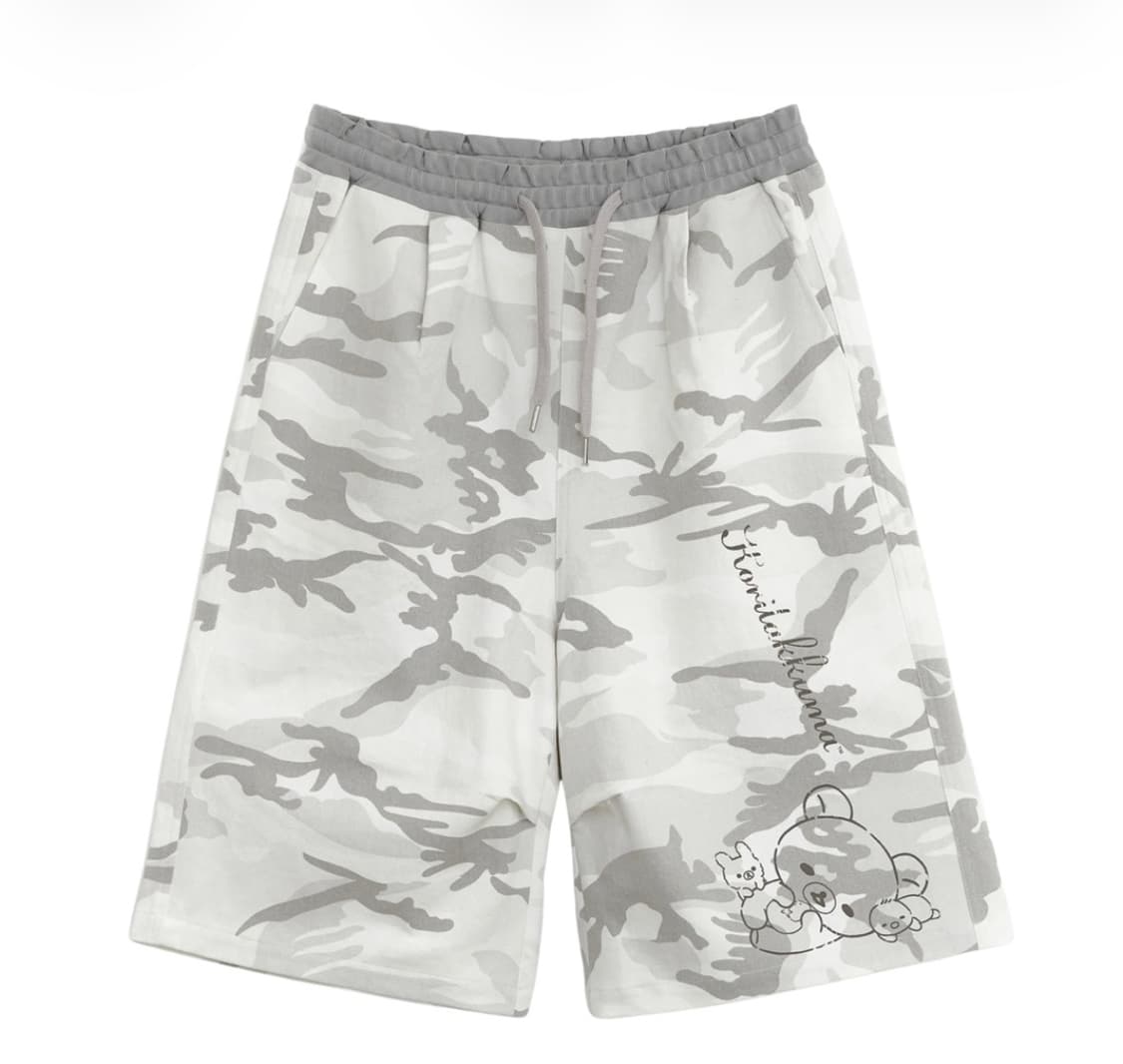 허그유어스킨 코리락쿠마 버뮤다팬츠 핑크 상품이미지1