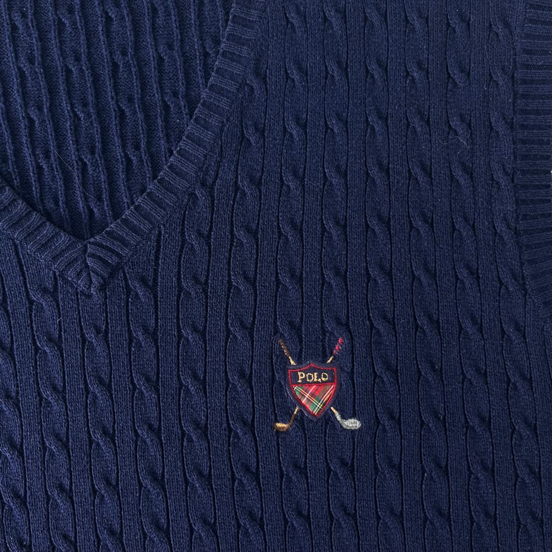 100 폴로랄프로렌 골프 꽈배기 니트 조끼 상품이미지3