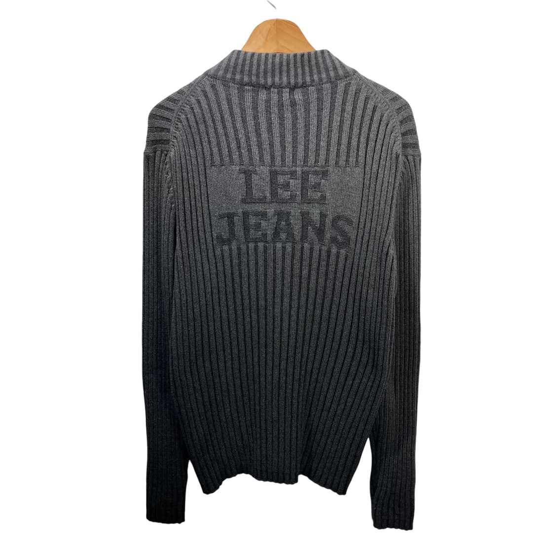 Lee 차콜 골지 니트 집업 상품이미지4