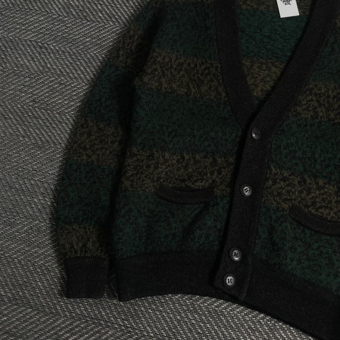 90s 입생로랑 아카이브 울 패턴 가디건o 3598 상품이미지3
