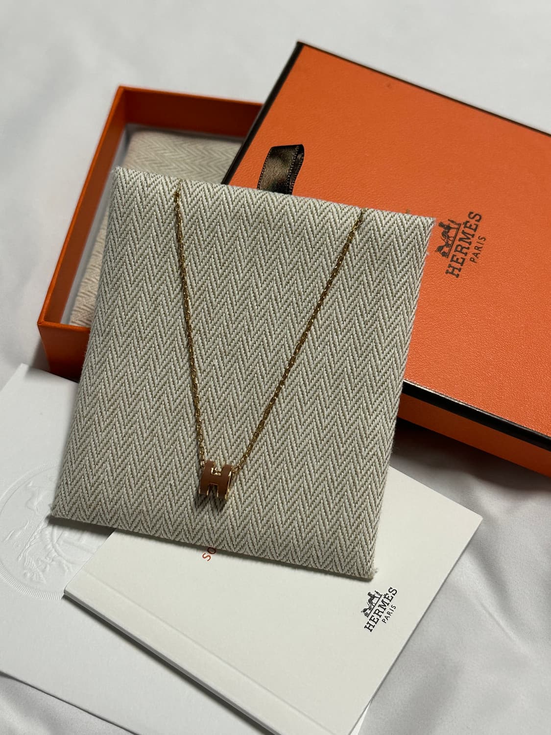 에르메스 미니팝아슈 뉴골드 목걸이 상품이미지4